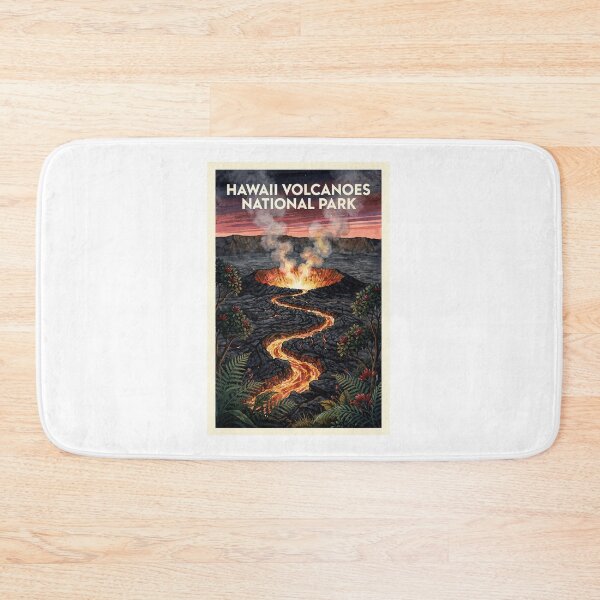 Item preview, Hawaii Volcanoes National Park Hawaii Vintage Watercolor Travel designed and sold by Teelogic.