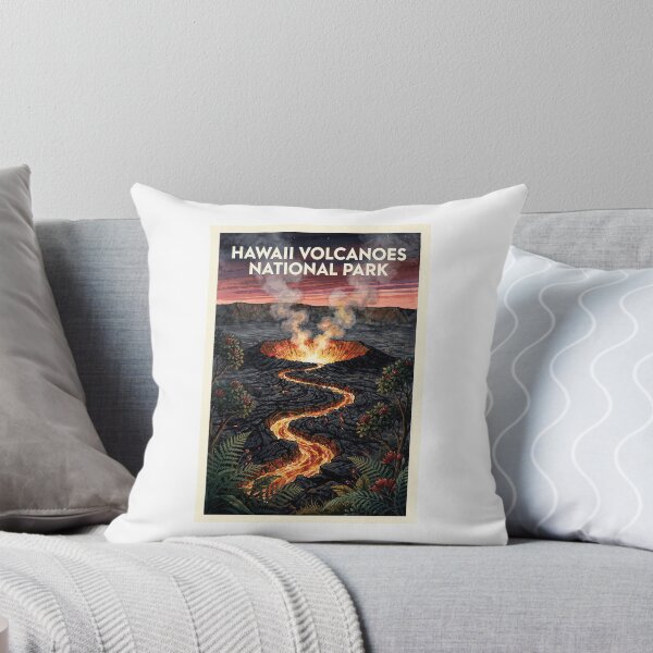 Item preview, Hawaii Volcanoes National Park Hawaii Vintage Watercolor Travel designed and sold by Teelogic.