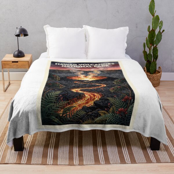 Item preview, Hawaii Volcanoes National Park Hawaii Vintage Watercolor Travel designed and sold by Teelogic.