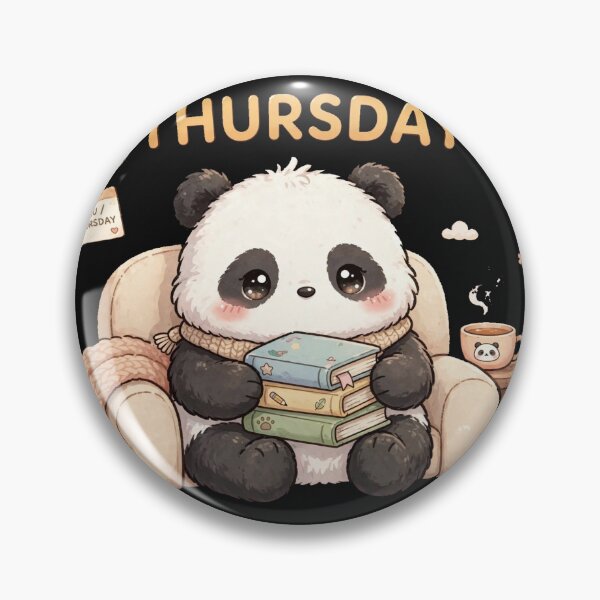 Item preview, Thursday Book Panda Reading - Cute Cozy Book Lover designed and sold by Surviving Monday Club.
