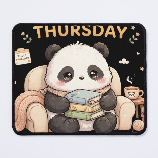 Item preview, Thursday Book Panda Reading - Cute Cozy Book Lover designed and sold by Surviving Monday Club.