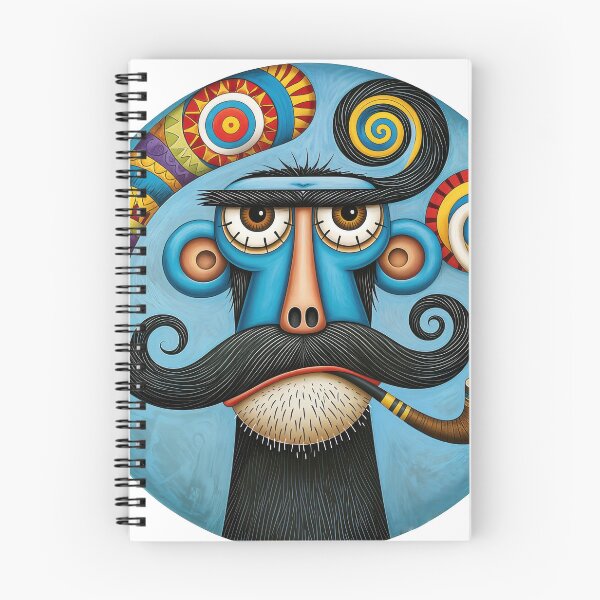 Item preview, T-Shirt - Sticker - Whimsical Mustache Folk Art designed and sold by ForeverPrintsOK.