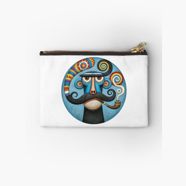 Item preview, T-Shirt - Sticker - Whimsical Mustache Folk Art designed and sold by ForeverPrintsOK.