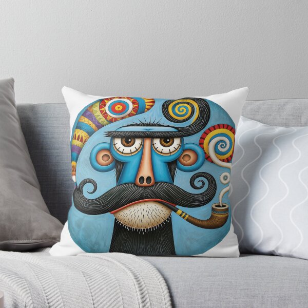Item preview, T-Shirt - Sticker - Whimsical Mustache Folk Art designed and sold by ForeverPrintsOK.