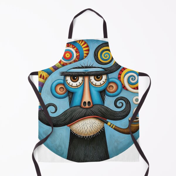 Item preview, T-Shirt - Sticker - Whimsical Mustache Folk Art designed and sold by ForeverPrintsOK.