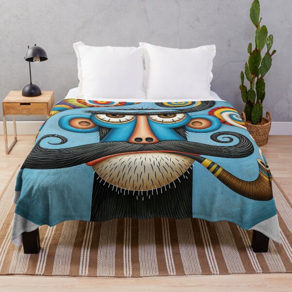 Item preview, T-Shirt - Sticker - Whimsical Mustache Folk Art designed and sold by ForeverPrintsOK.