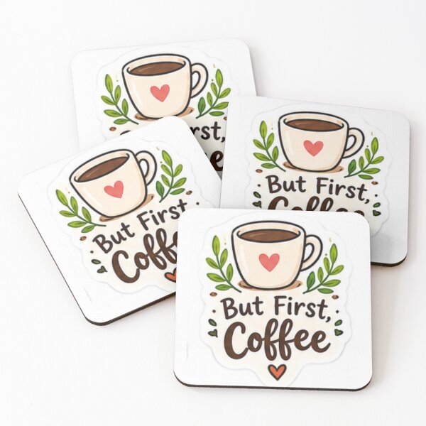 Item preview, But First Coffee Sticker – Cute Coffee Lover Mug Sticker designed and sold by LearnFunStore.