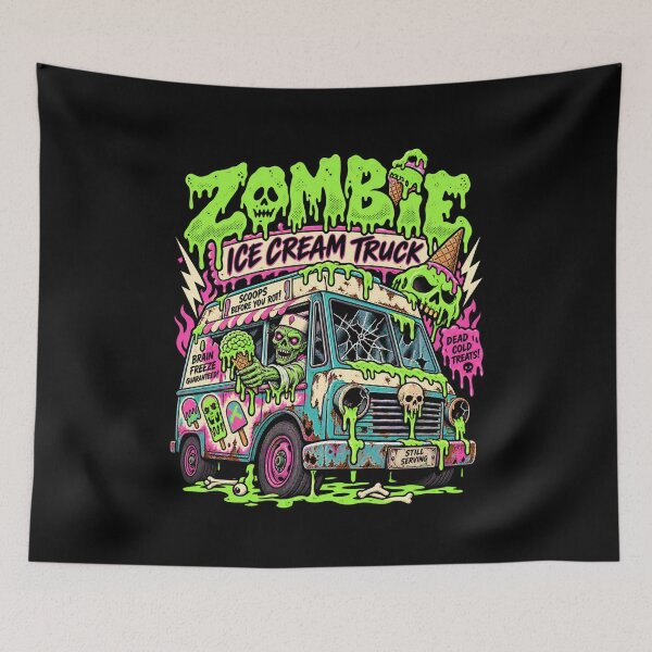 Item preview, Zombie Ice Cream Truck – Spooky Horror Dessert designed and sold by SidTastic .