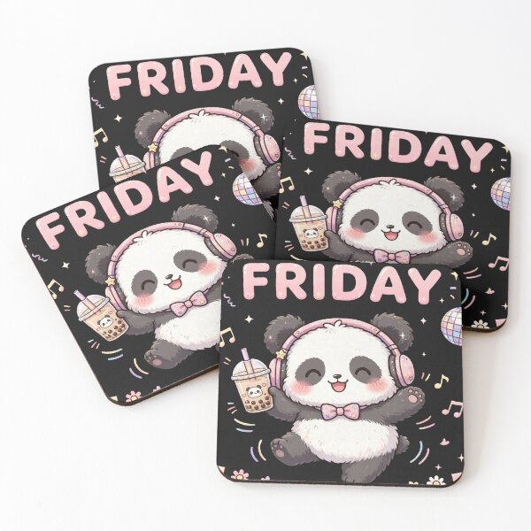 Item preview, Friday Party Panda Headphones - Cute Dancing Panda  designed and sold by Surviving Monday Club.