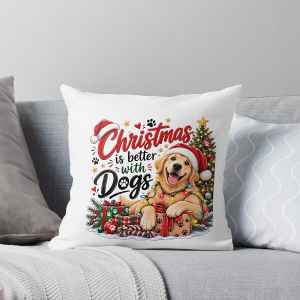 Item preview, Christmas Is Better With Dogs – Golden Retriever Christmas designed and sold by SVALANART.