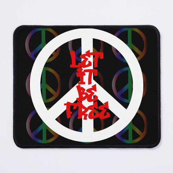 Item preview, Rainbow Peace Sign Grid with Let It Be Text designed and sold by laxmanrajart.