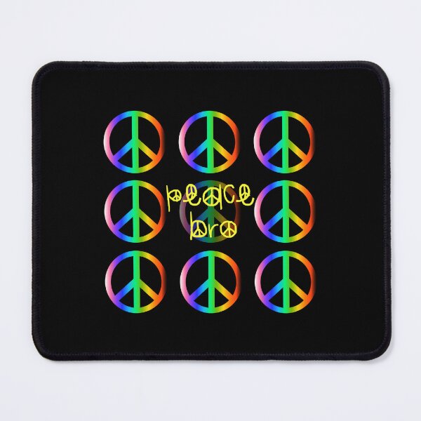Item preview, Rainbow Peace Sign Grid with Peace Bro Text designed and sold by laxmanrajart.