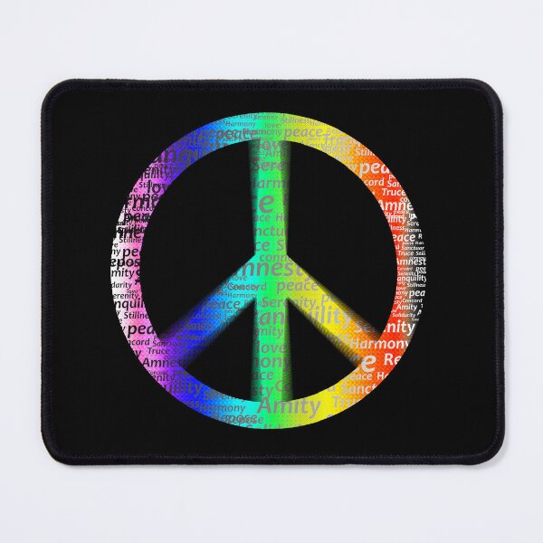 Item preview, Rainbow Peace Sign Typography Word Art designed and sold by laxmanrajart.