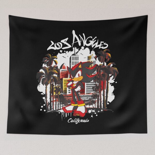 Item preview, Shadow The Hedgehog Los Angeles California City Skyline Fan Art designed and sold by slmfams.