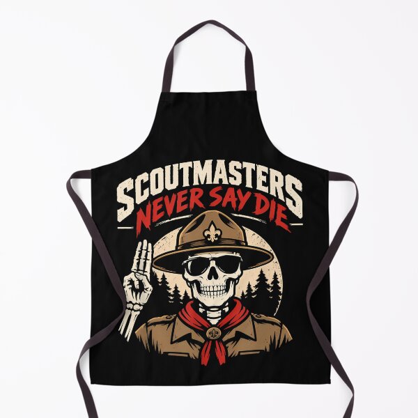 Item preview, Scoutmasters Never Say Die Skeleton Scout Leader Funny Camping designed and sold by slmfams.