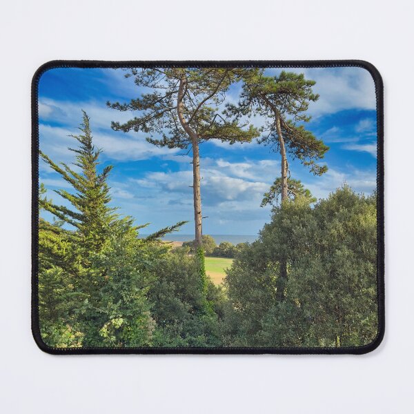 Item preview, Coastal Pine Trees Overlooking the Ocean | Scenic Nature Photography designed and sold by leonwoods.
