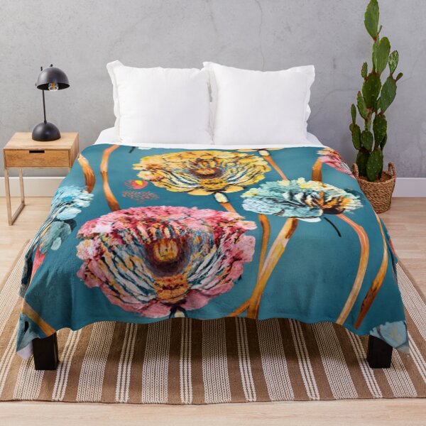 Item preview, Colorful Textured Poppy Floral Pattern designed and sold by NatArtSA.