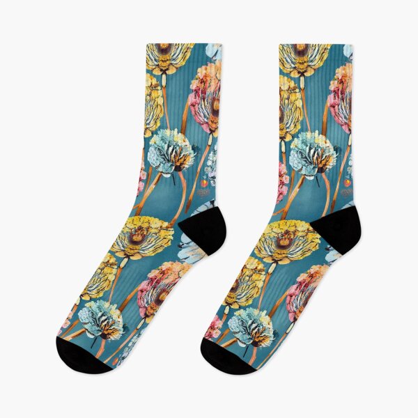 Item preview, Colorful Textured Poppy Floral Pattern designed and sold by NatArtSA.