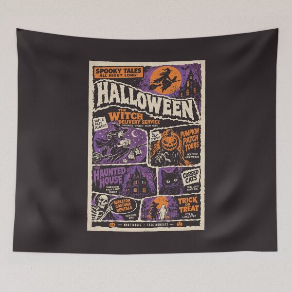 Item preview, Vintage Halloween Newspaper Collage designed and sold by CamaleonDesigns.