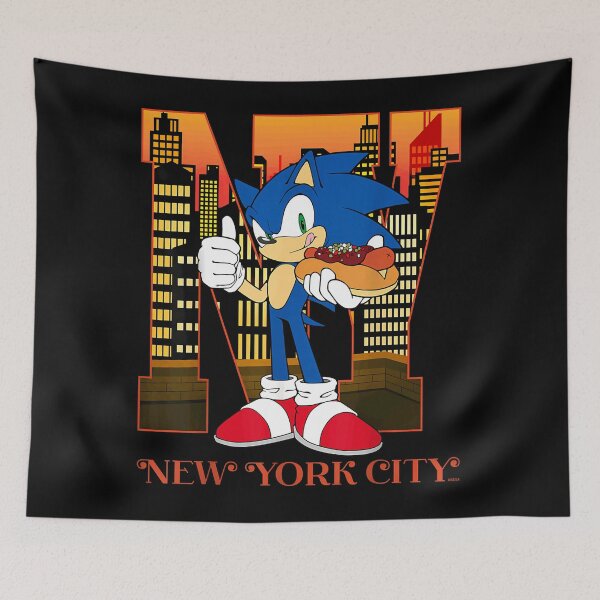 Item preview, Sonic The Hedgehog New York City Hot Dog Skyline Fan Art designed and sold by slmfams.