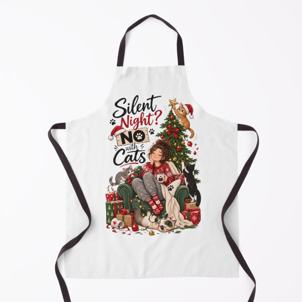 Item preview, Silent Night? No With Cats – Funny Cat Christmas Chaos designed and sold by SVALANART.