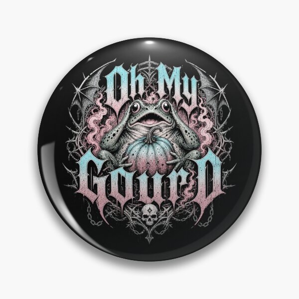 Item preview, Oh My Gourd Gothic Frog T-Shirt | Dark Metal Ornate Arch Toad Skull Pumpkin Spooky Fall Gift designed and sold by illeN-Art-World.