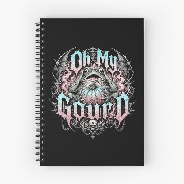 Item preview, Oh My Gourd Gothic Frog T-Shirt | Dark Metal Ornate Arch Toad Skull Pumpkin Spooky Fall Gift designed and sold by illeN-Art-World.
