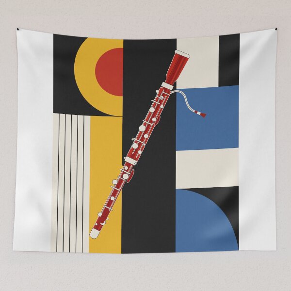Item preview, Bassoon Music Art Print, Bauhaus Music Print, Geometric Instrument Art, Classical Music Decor, Musician Gift, Modernist Art designed and sold by Studio pod Burom.