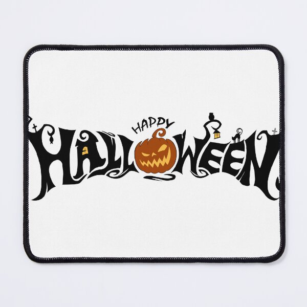 Item preview, Happy Halloween Spooky Lettering Banner — Jack O Lantern Pumpkin Typography designed and sold by LYAN-STORE.