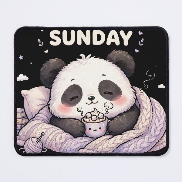 Item preview, Sunday Lazy Panda Blanket - Cute Cozy Rest Day designed and sold by Surviving Monday Club.