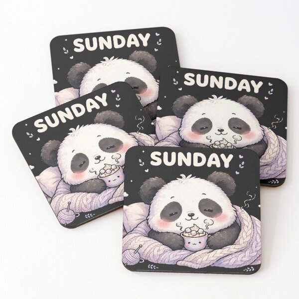 Item preview, Sunday Lazy Panda Blanket - Cute Cozy Rest Day  designed and sold by Surviving Monday Club.