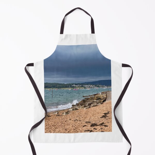 Item preview, Exmouth Devon Beach Photography | Stormy Coastal Seascape with Boats on the Exe Estuary designed and sold by leonwoods.
