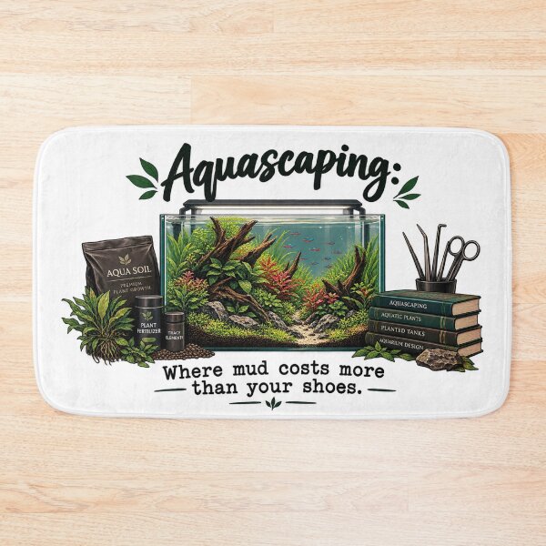Item preview, Funny Aquascaping Where Mud Costs More Aquarium designed and sold by CrazySzoopWorld.