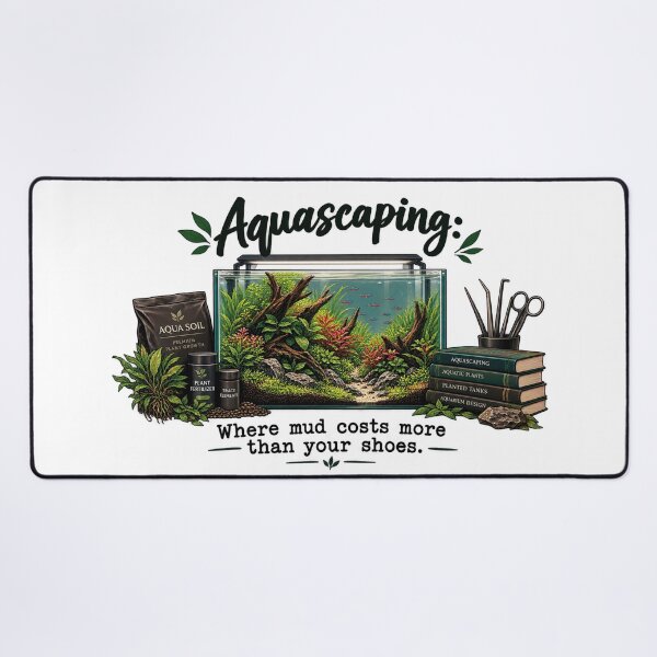 Item preview, Funny Aquascaping Where Mud Costs More Aquarium designed and sold by CrazySzoopWorld.