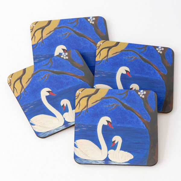 Item preview, Swans in the lake designed and sold by DeerasArtStudio.