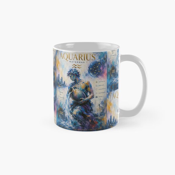 Item preview, Aquarius Painting – Celestial Zodiac Sign Astrology Artwork designed and sold by GalleryKauffeld.