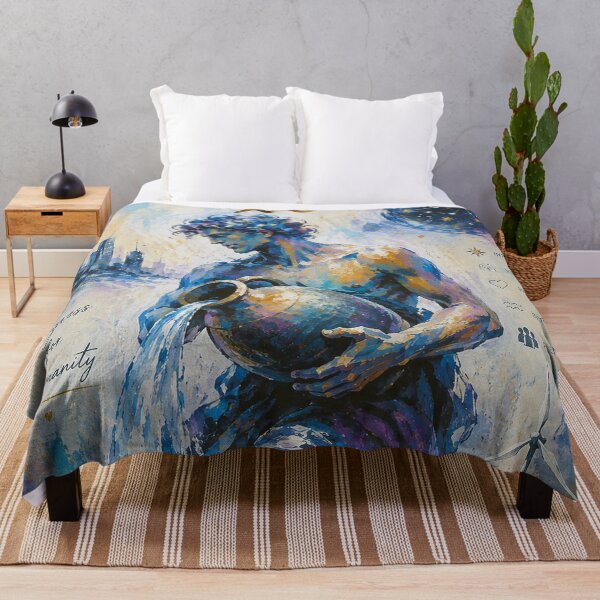 Item preview, Aquarius Painting – Celestial Zodiac Sign Astrology Artwork designed and sold by GalleryKauffeld.