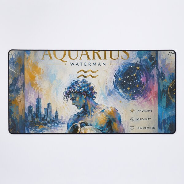 Item preview, Aquarius Painting – Celestial Zodiac Sign Astrology Artwork designed and sold by GalleryKauffeld.