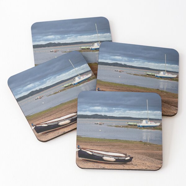 Item preview, Exmouth Exe Estuary Photography | Fishing Boats on the Devon Coast Under a Dramatic Sky designed and sold by leonwoods.