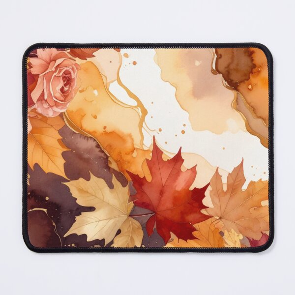 Item preview, Autumn Watercolor Floral Maple Leaves — Alcohol Ink Marble Fall Floral designed and sold by LYAN-STORE.