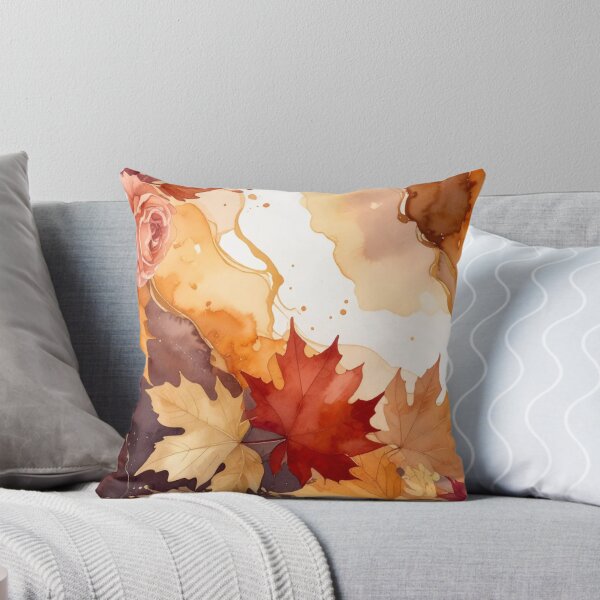 Item preview, Autumn Watercolor Floral Maple Leaves — Alcohol Ink Marble Fall Floral designed and sold by LYAN-STORE.