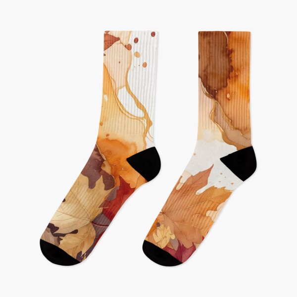 Item preview, Autumn Watercolor Floral Maple Leaves — Alcohol Ink Marble Fall Floral designed and sold by LYAN-STORE.