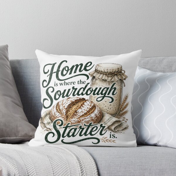 Item preview, home is where the sourdough starter is scripture vintage bake typography designed and sold by DariaOltes.