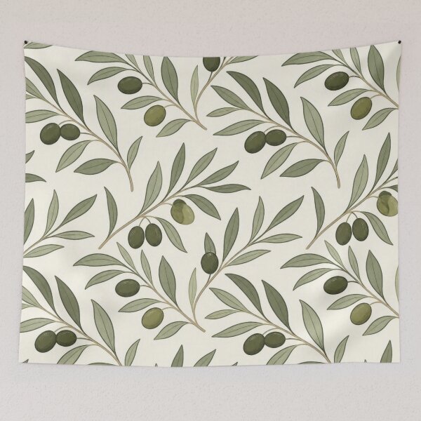 Item preview, Mediterranean Olive Branch Pattern designed and sold by shamiloff.