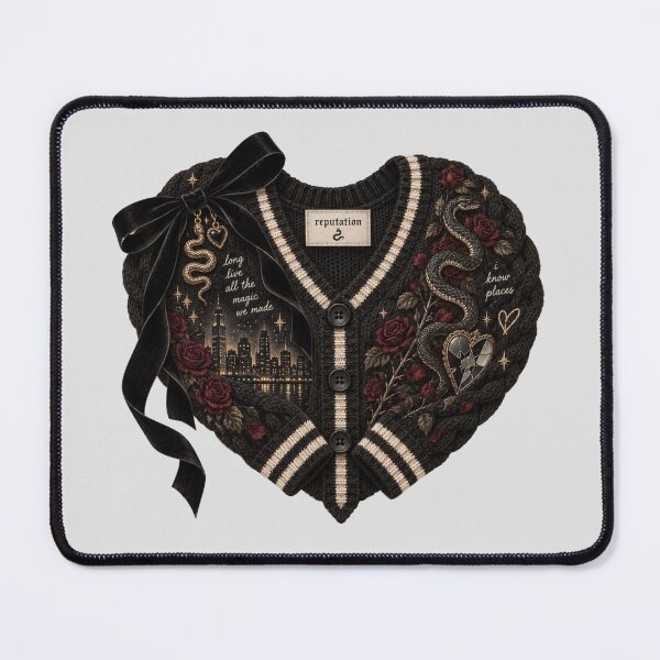 Item preview, Reputation Cardigan Heart – Taylor Swift Inspired Snake & Rose Sweater Art designed and sold by taylorvinyls.