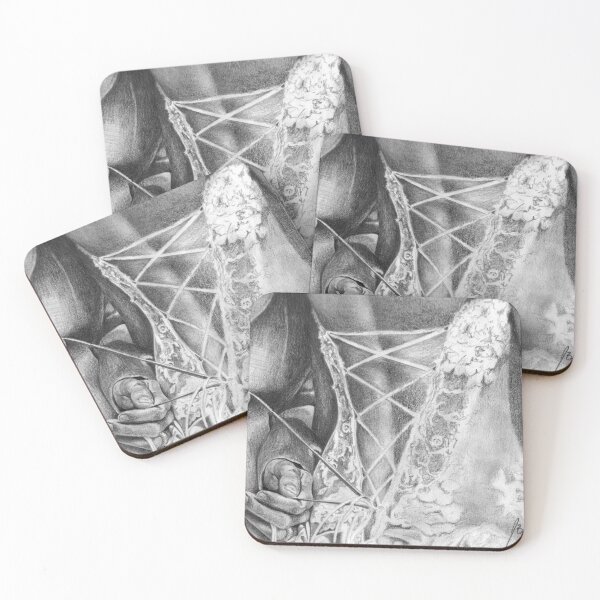 Item preview, Lacing the Bridal Gown - Romantic Corset Pencil Drawing Fine Art designed and sold by Jason Bylsma.