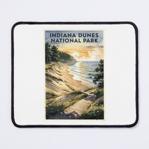 Item preview, Indiana Dunes National Park Indiana Vintage Watercolor Travel designed and sold by Teelogic.