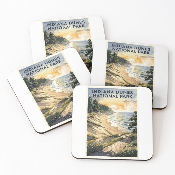 Item preview, Indiana Dunes National Park Indiana Vintage Watercolor Travel designed and sold by Teelogic.