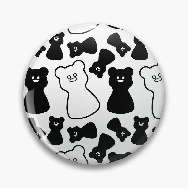 Item preview, Gummy Bear Chaos. Black and White Y2K Pattern. Light Mode designed and sold by AnnaDesertArt.