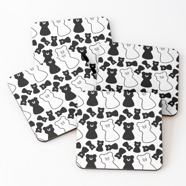 Item preview, Gummy Bear Chaos. Black and White Y2K Pattern. Light Mode designed and sold by AnnaDesertArt.